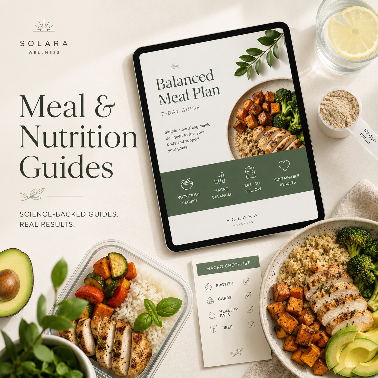Solara nutrition programmes and meal tools