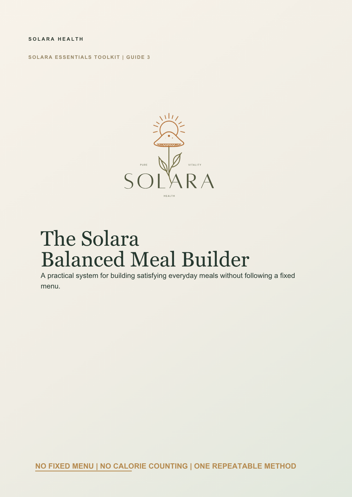 The Solara Balanced Meal Builder cover