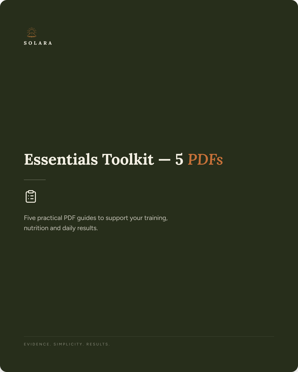 Solara Essentials Toolkit — 5 Practical PDFs