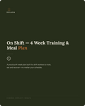 Solara On Shift — 4-Week Training & Meal-Prep Program