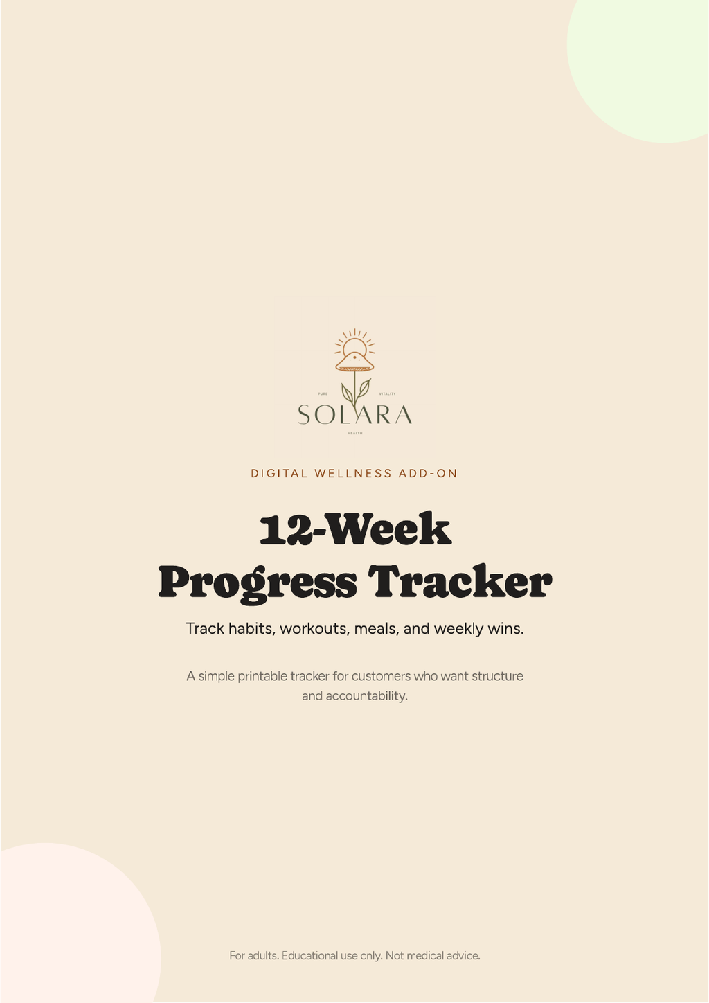 Solara Progress Tracker — Workbook