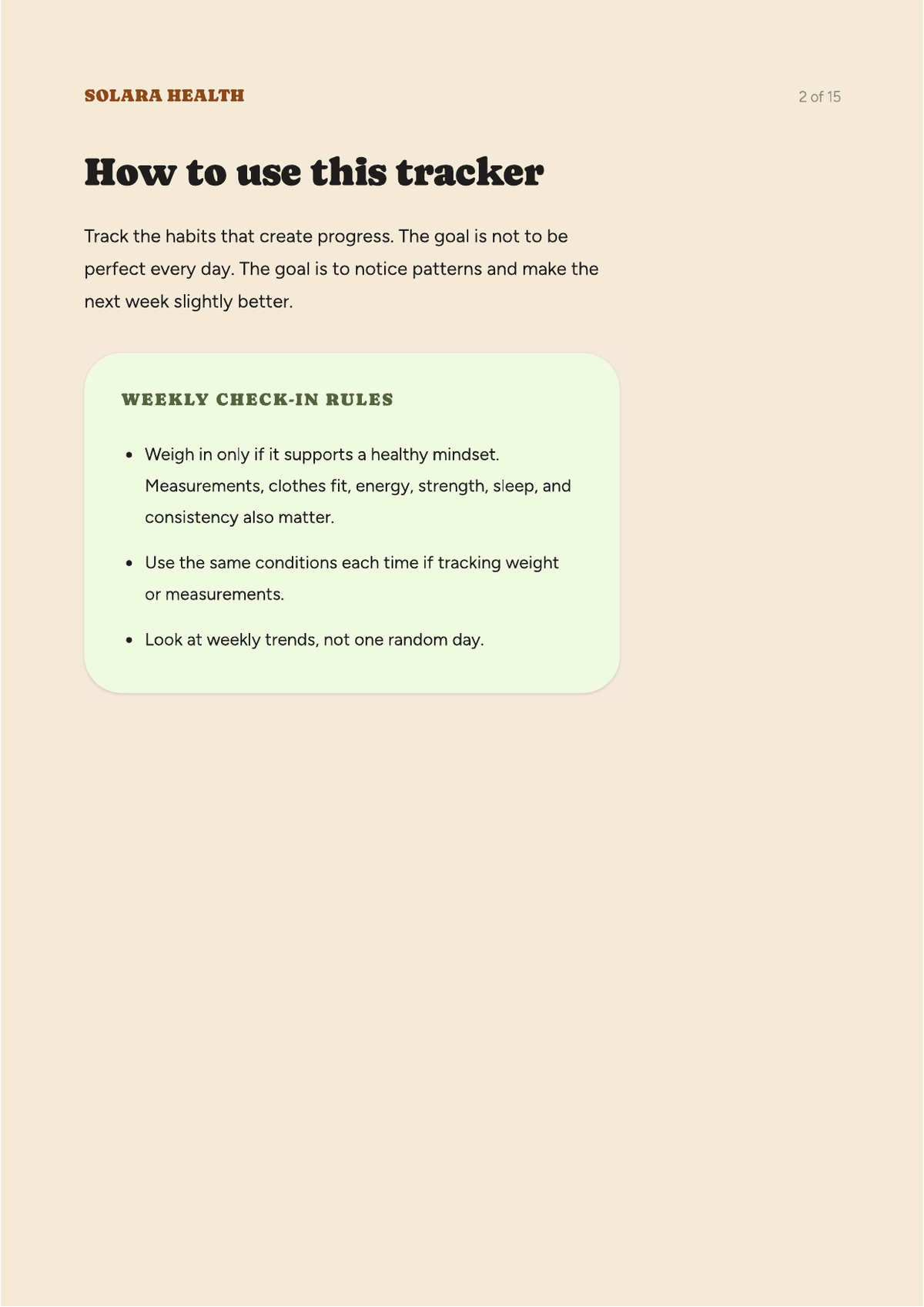 Solara Progress Tracker — Workbook