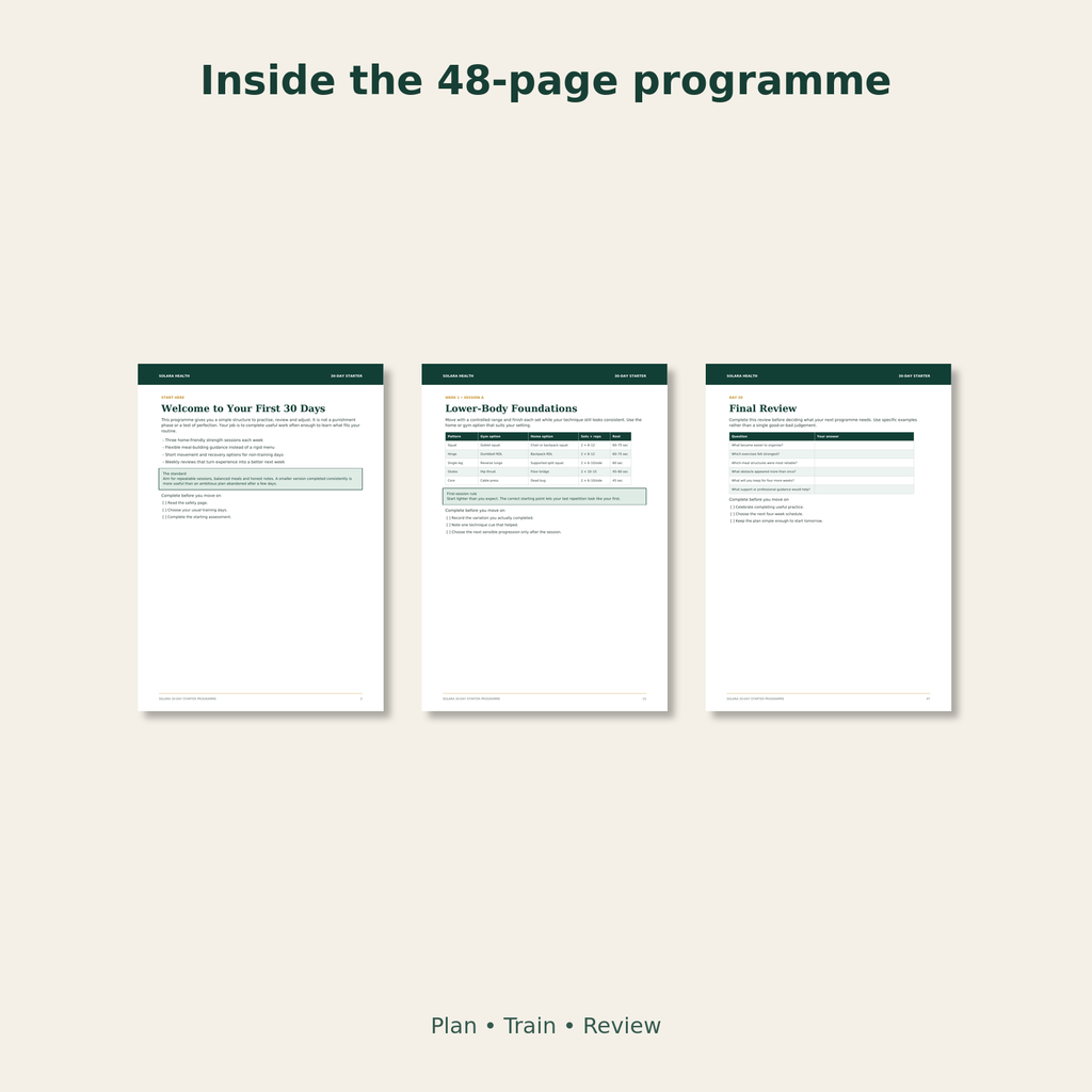 Inside the Solara 30-day starter programme