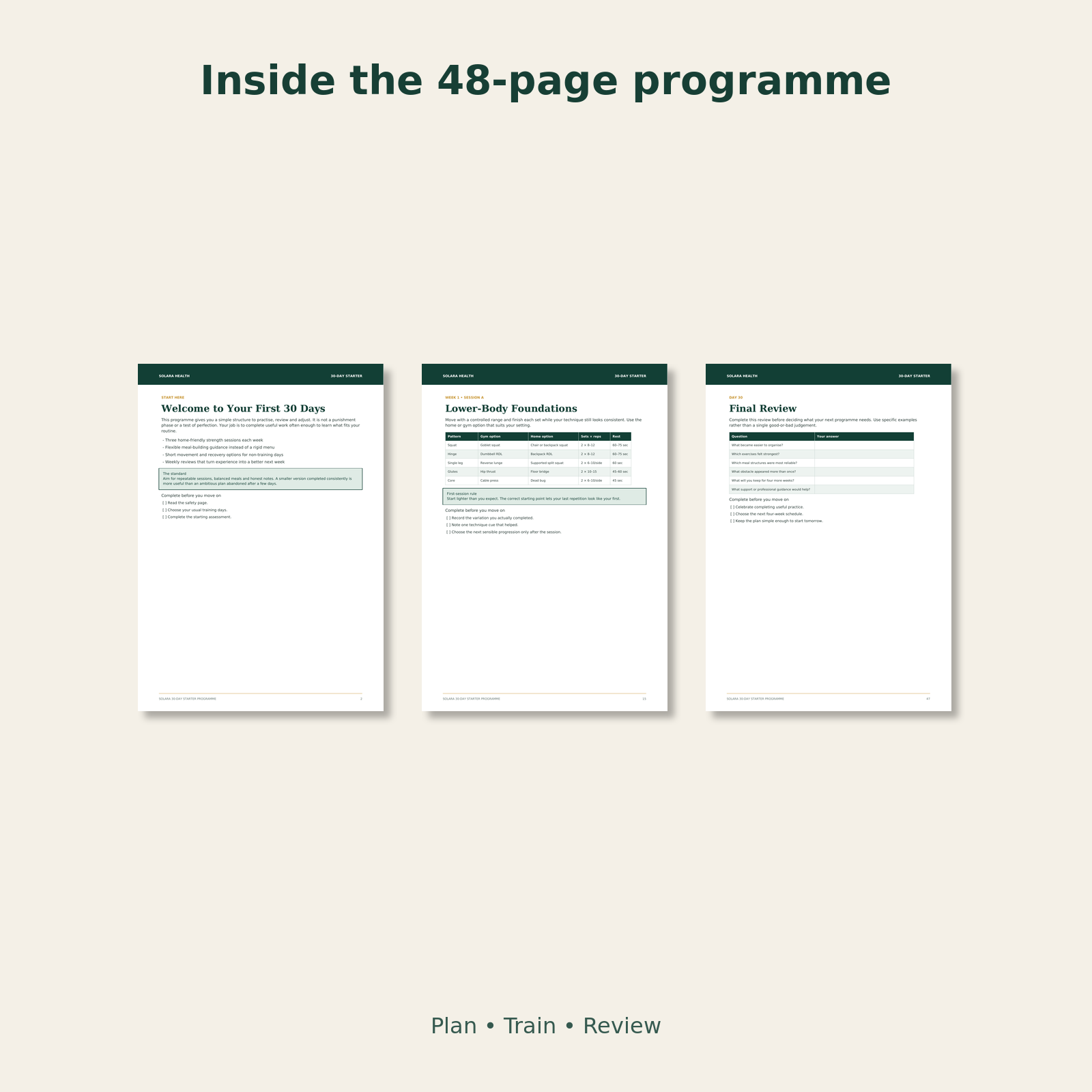 Inside the Solara 30-day starter programme