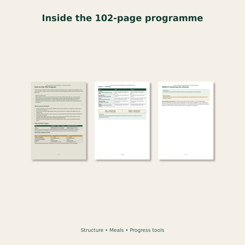 Inside the Solara Elite Paleo 102-page nutrition programme