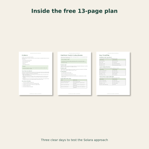 Inside the free Solara 3-day wellness starter plan